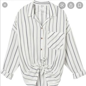 Holt Stripe Woven Long Sleeve Shirt